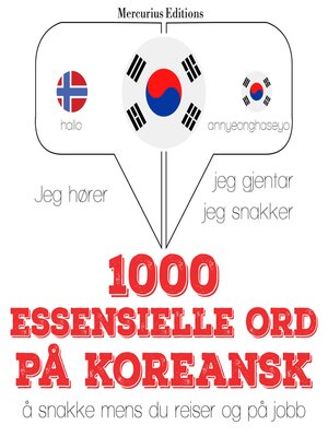 cover image of 1000 essensielle ord på koreansk